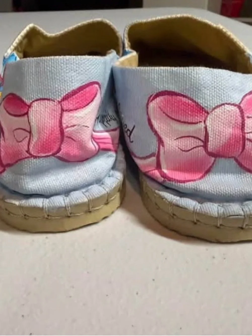Havaianas Canvas Espadrilles Hand painted Cinderella Wedding Shoes